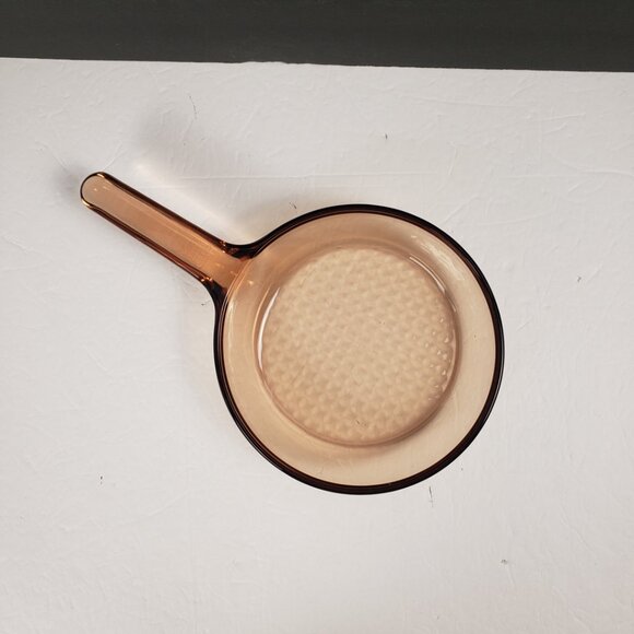 Visions Corning 7" Amber Glass Frying Pan Oven Stove Pyrex Vintage Cook Bake - Picture 13 of 13